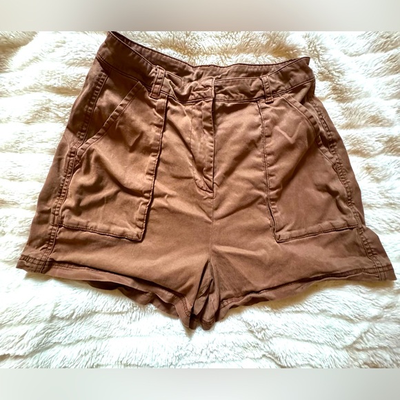 Splendid EUC Sz M Margaret Trouser Short in “Henna” Brown Cotton Shorts - Picture 5 of 9